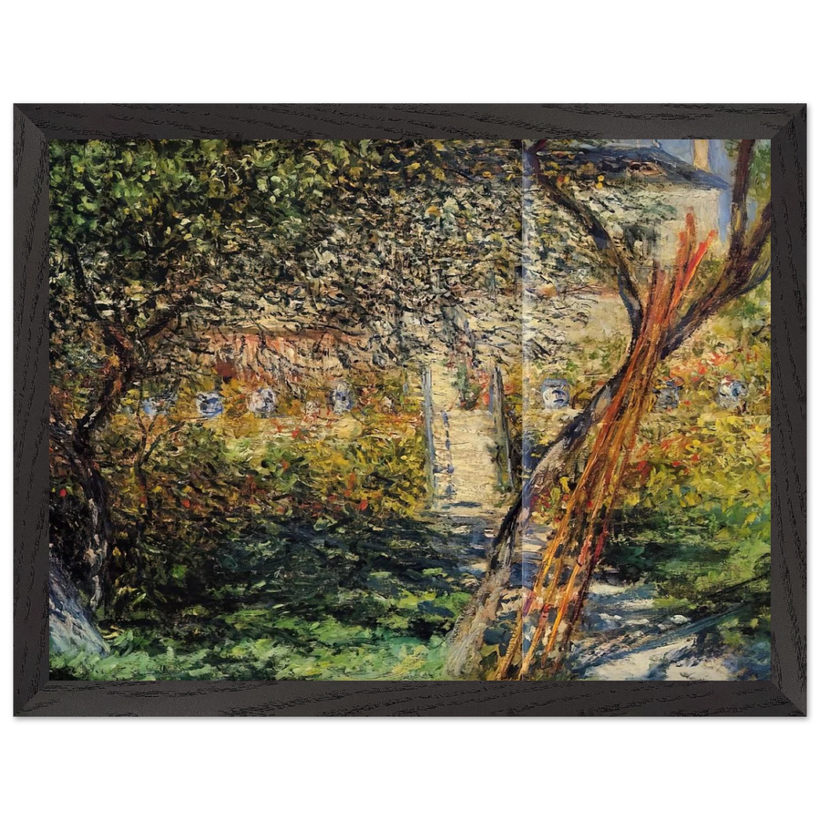 Garden at Vetheuil by Claude Monet — Framed art print at Zephyeer