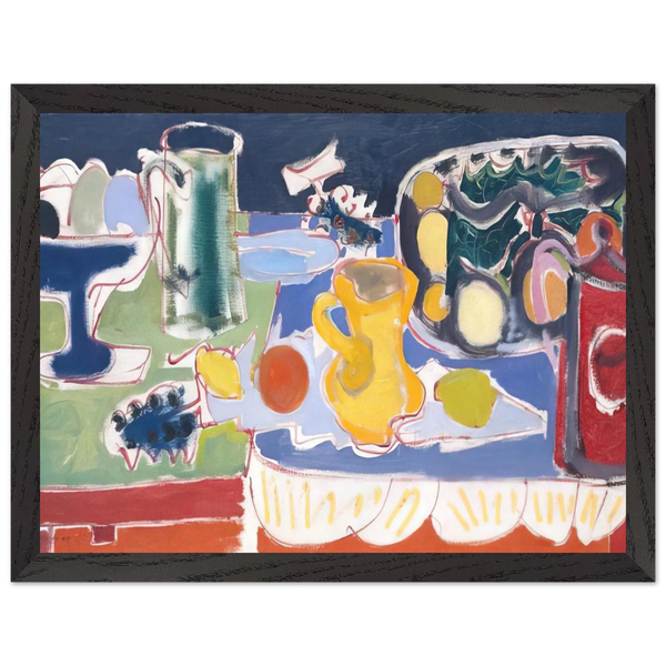 The Long Table with Fruit - 1949 by Patrick Heron — Framed art print at Zephyeer