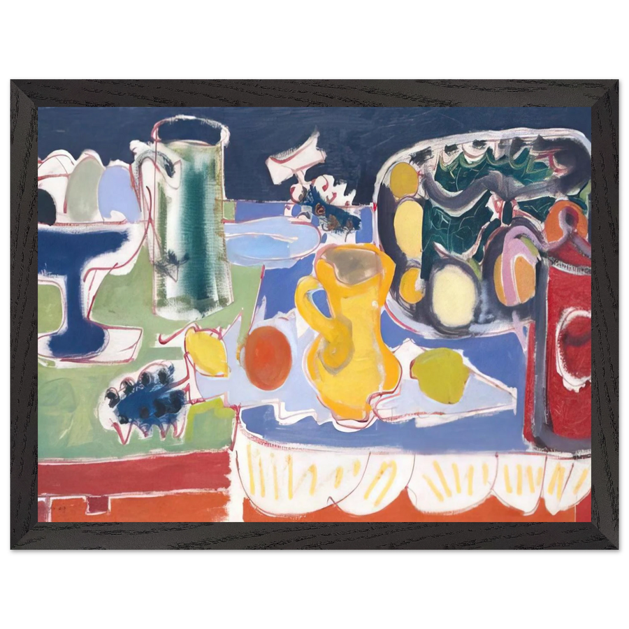 The Long Table with Fruit - 1949 by Patrick Heron — Framed art print at Zephyeer