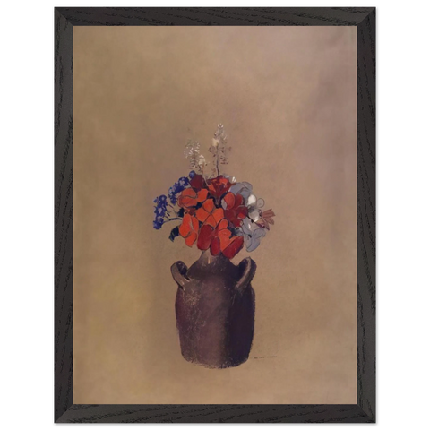 FLOWERS IN A VASE by Odilon Redon — Framed art print at Zephyeer