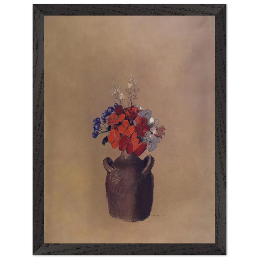 FLOWERS IN A VASE by Odilon Redon — Framed art print at Zephyeer