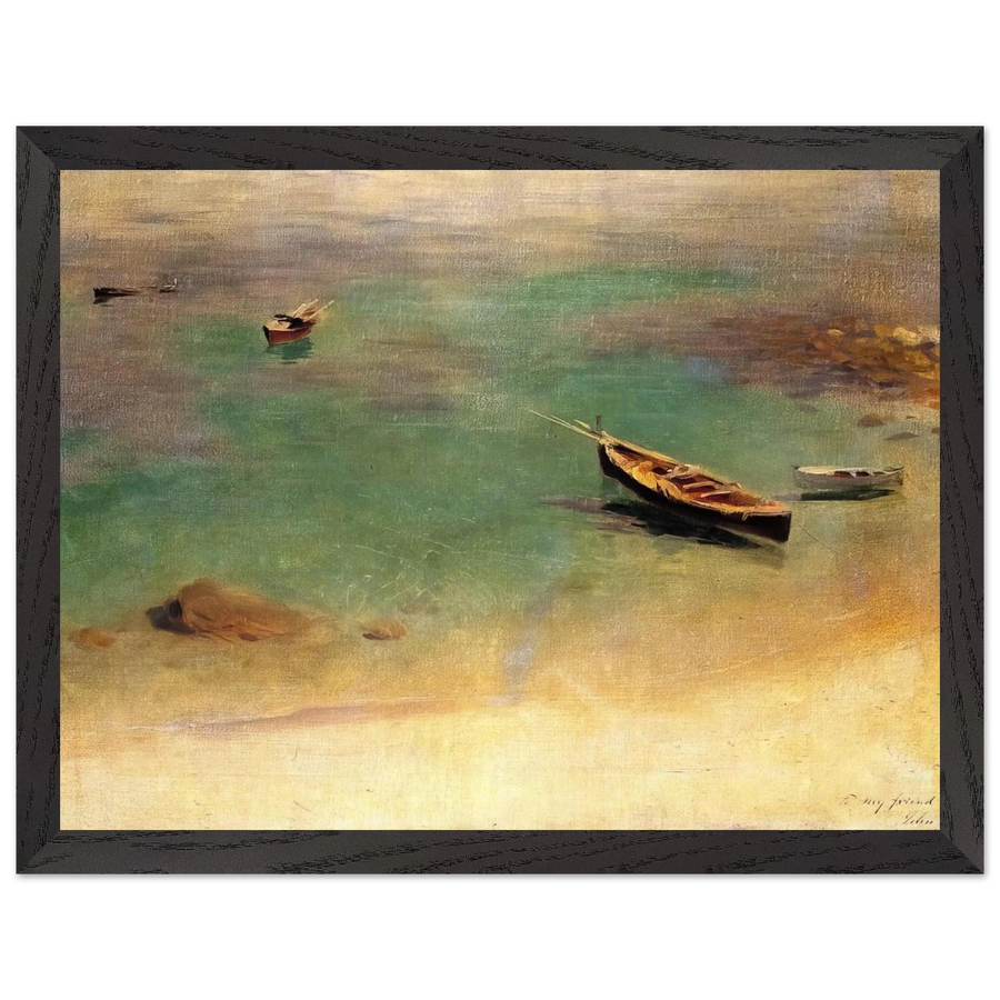 Boat in the Waters off Capri by John Singer Sargent — Framed art print at Zephyeer