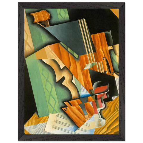 VIOLIN AND GLASS 1915 by Juan Gris — Framed art print at Zephyeer