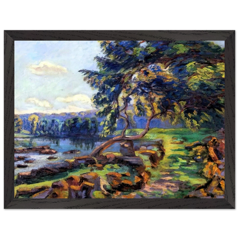 Les rapides a Genetin - 1900 by Armand Guillaumin — Framed art print at Zephyeer