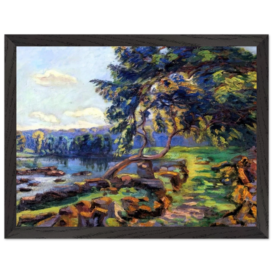 Les rapides a Genetin - 1900 by Armand Guillaumin — Framed art print at Zephyeer