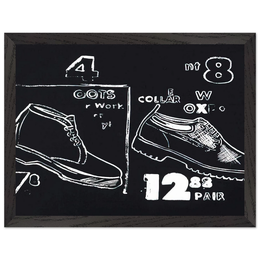 Work Boots by Andy Warhol — Framed art print at Zephyeer