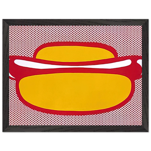 HOT DOG 1964 by Roy Lichtenstein — Framed art print at Zephyeer