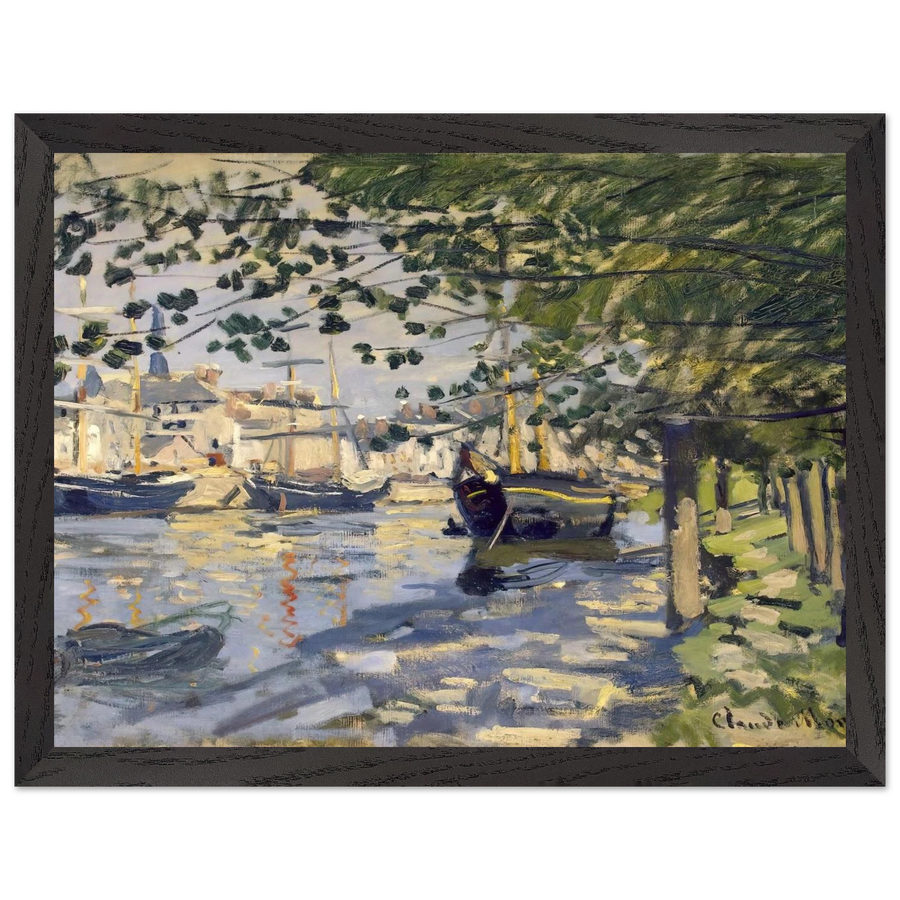 Seine at Rouen by Claude Monet — Framed art print at Zephyeer