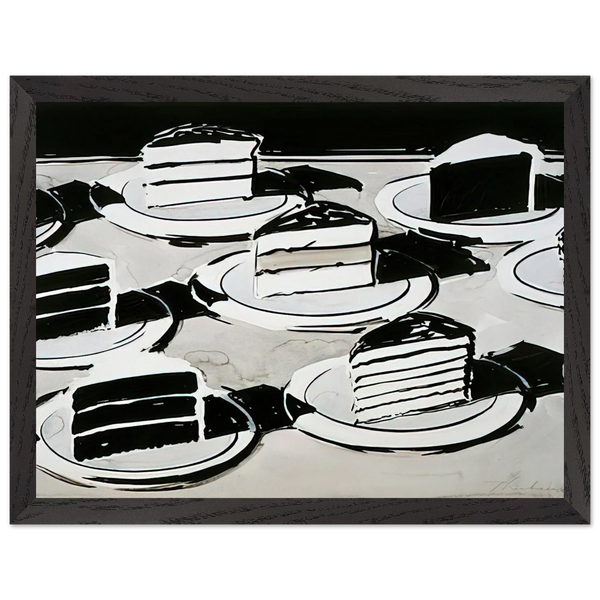Cake Slices - 1963 by Wayne Thiebaud — Framed art print at Zephyeer