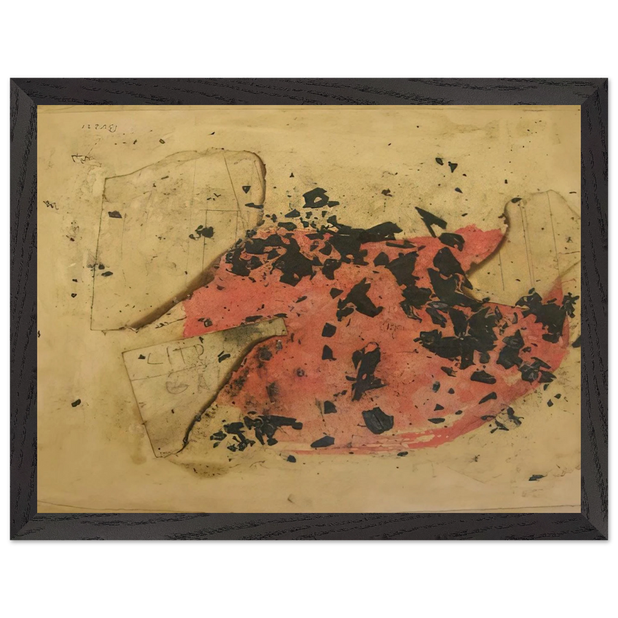 Combustione - 1957 by Alberto Burri — Framed art print at Zephyeer