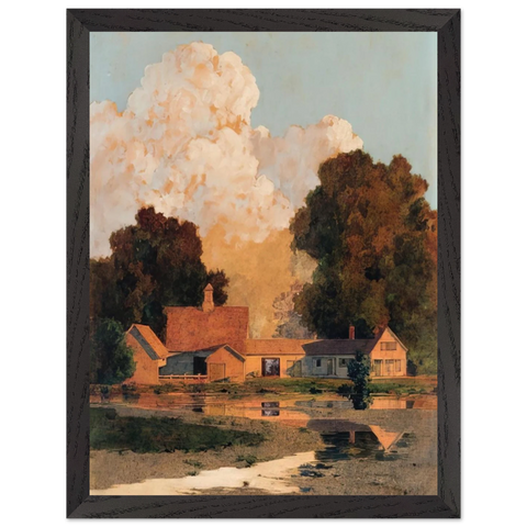 Daniels Farm, Summer by Maxfield Parrish — Framed art print at Zephyeer