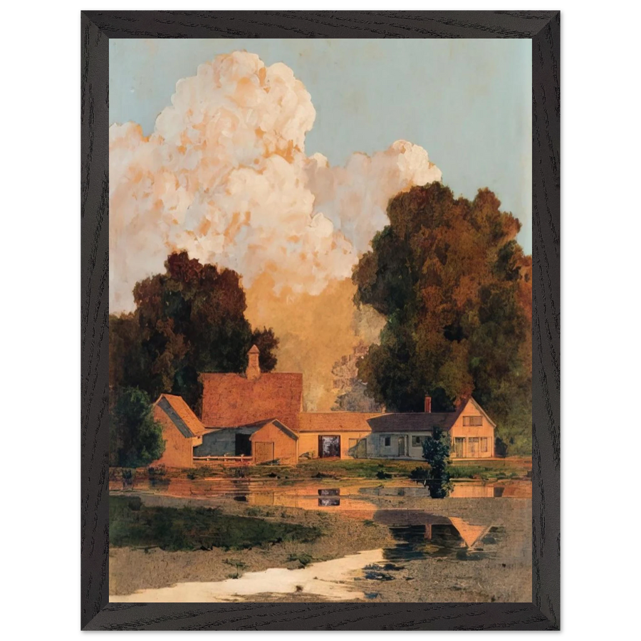 Daniels Farm, Summer by Maxfield Parrish — Framed art print at Zephyeer