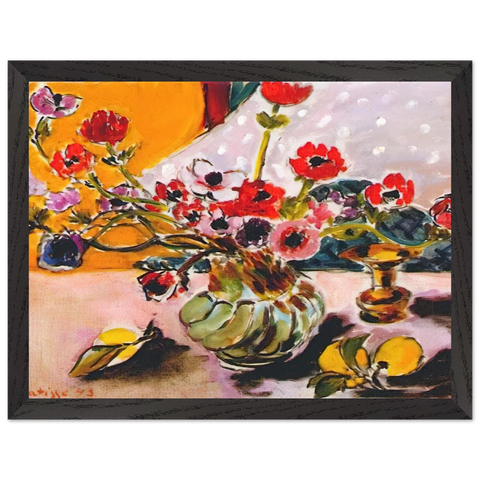 ANEMONES AND CHINESE VASE 1943 by Henri Matisse — Framed art print at Zephyeer