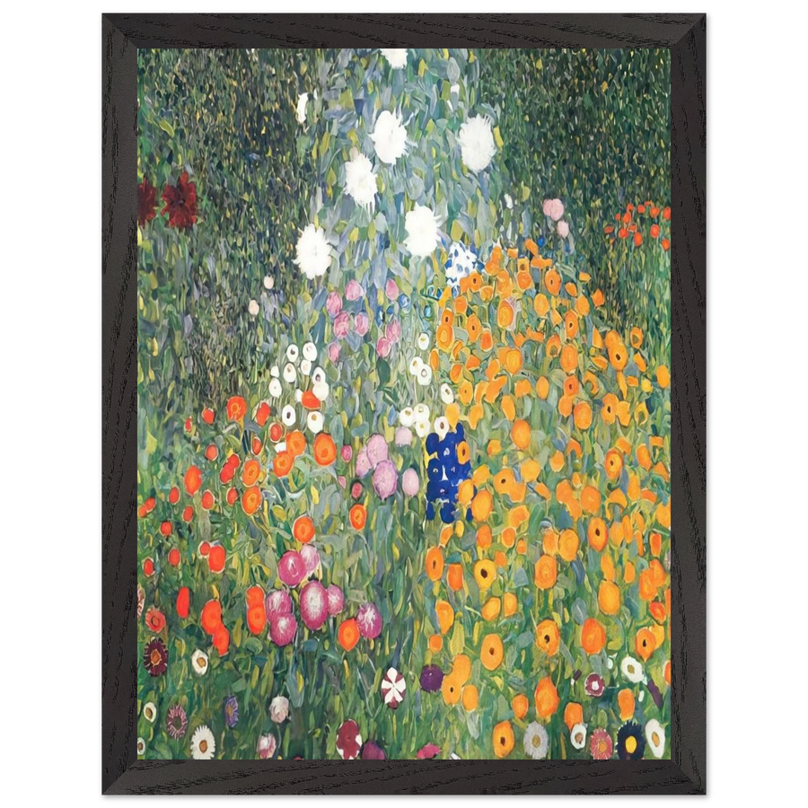 FLOWER GARDEN 1907 by Gustav Klimt — Framed art print at Zephyeer