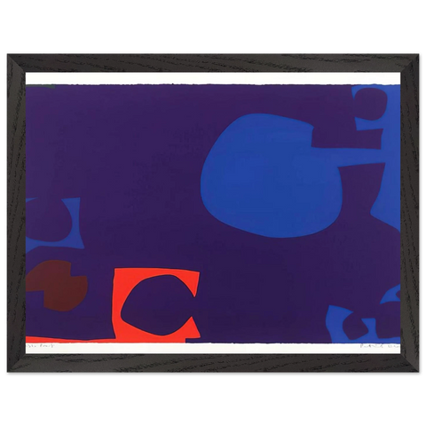 Blue and Deep Violet with Orange, Brown and Green - 1970 by Patrick Heron — Framed art print at Zephyeer