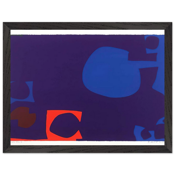 Blue and Deep Violet with Orange, Brown and Green - 1970 by Patrick Heron — Framed art print at Zephyeer