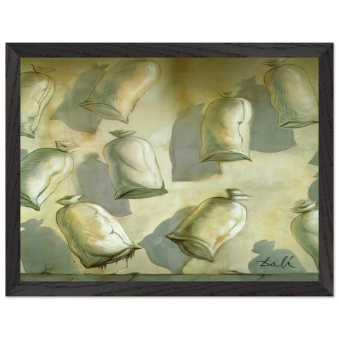 SET DESIGN FOR THE BALLET LOS SACOS DEL MOLINERO 2 by Salvador Dali — Framed art print at Zephyeer