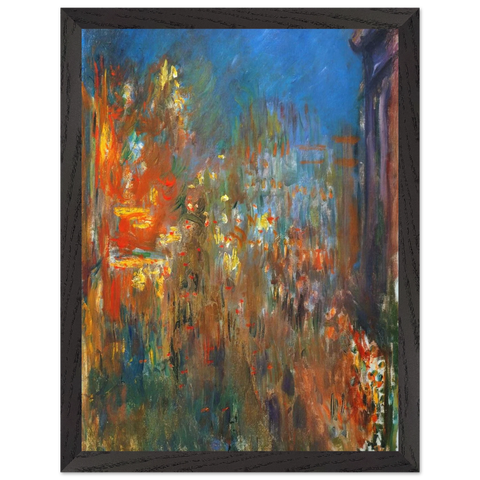Leicester Square at Night by Claude Monet — Framed art print at Zephyeer