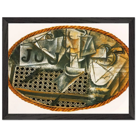 Still Life with Caned Chair by Pablo Picasso — Framed art print at Zephyeer