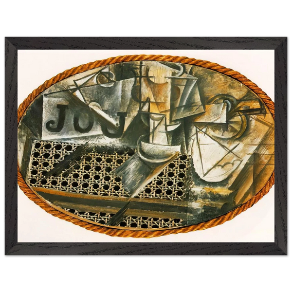 Still Life with Caned Chair by Pablo Picasso — Framed art print at Zephyeer