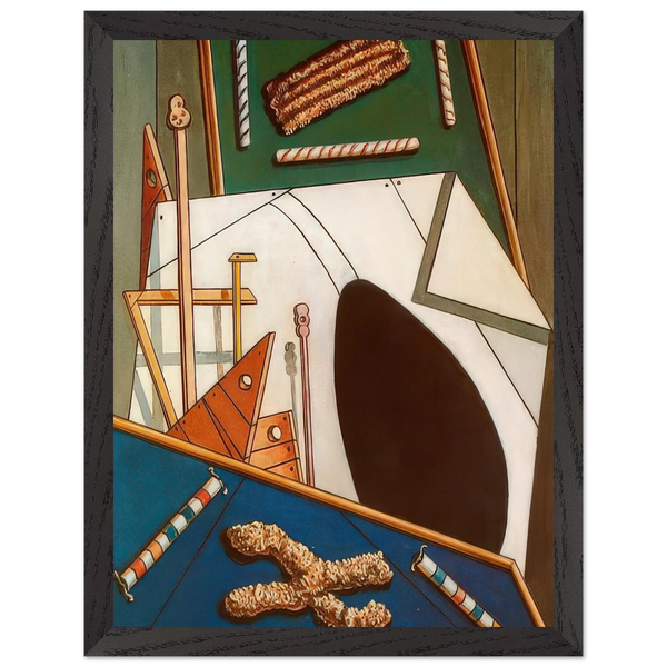 METAPHYSICAL INTERIOR WITH BISCUITS by Giorgio de Chirico — Framed art print at Zephyeer
