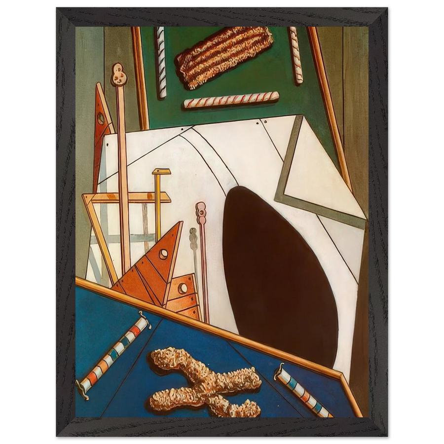 METAPHYSICAL INTERIOR WITH BISCUITS by Giorgio de Chirico — Framed art print at Zephyeer