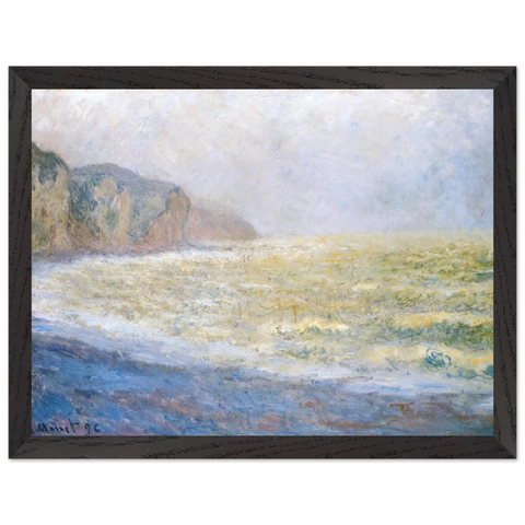 Cliff at Pourville by Claude Monet — Framed art print at Zephyeer