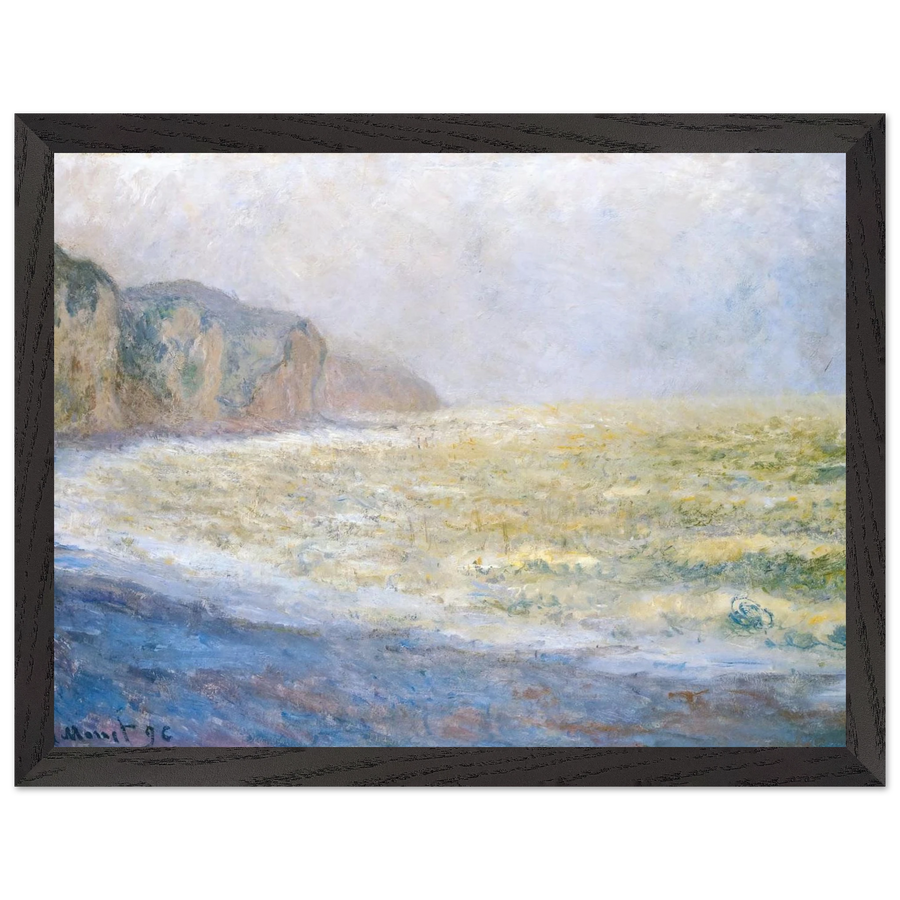 Cliff at Pourville by Claude Monet — Framed art print at Zephyeer