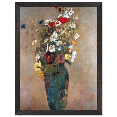 VASE WITH FLOWERS by Odilon Redon — Framed art print at Zephyeer