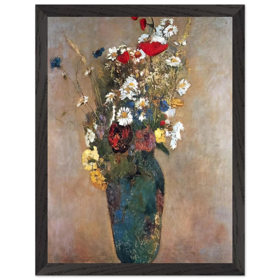 VASE WITH FLOWERS by Odilon Redon — Framed art print at Zephyeer