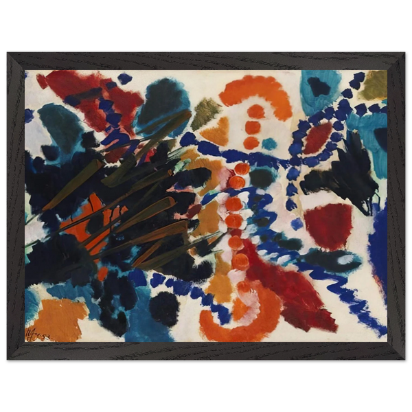 Von Goldfarben und Blau - 1953 by Ernst Wilhelm Nay — Framed art print at Zephyeer