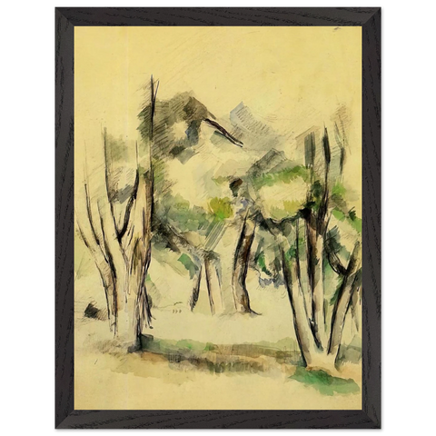Trees by Paul Cézanne — Framed art print at Zephyeer