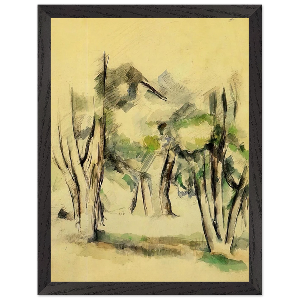 Trees by Paul Cézanne — Framed art print at Zephyeer