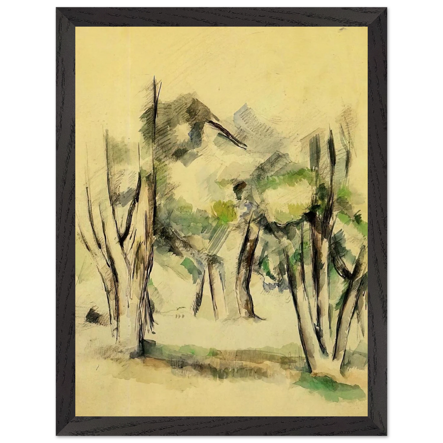 Trees by Paul Cézanne — Framed art print at Zephyeer