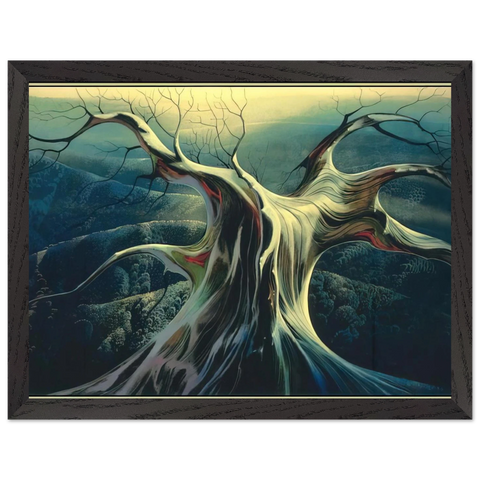Moonlit Tree Trunk by Eyvind Earle — Framed art print at Zephyeer