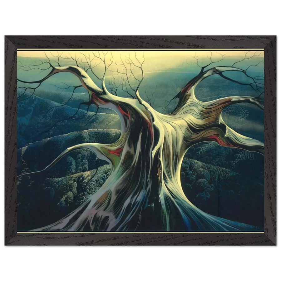 Moonlit Tree Trunk by Eyvind Earle — Framed art print at Zephyeer