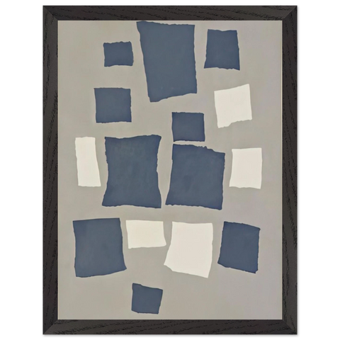 Collage with Squares Arranged According to the Laws of Chance by Jean Arp — Framed art print at Zephyeer