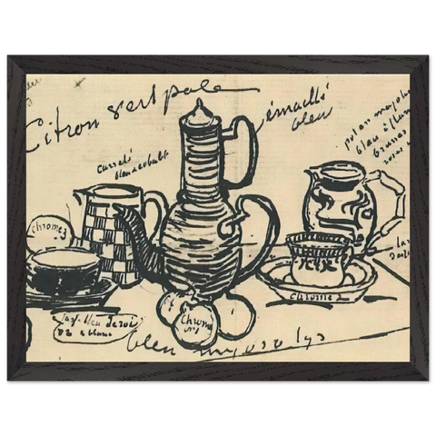 Still Life with Coffee Pot by Vincent van Gogh — Framed art print at Zephyeer