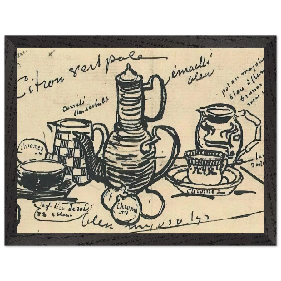 Still Life with Coffee Pot by Vincent van Gogh — Framed art print at Zephyeer