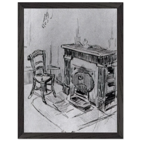 Mantelpiece with Chair by Vincent van Gogh — Framed art print at Zephyeer
