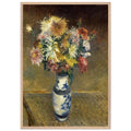 CHRYSANTHEMUMS IN A VASE by Gustave Caillebotte — Framed art print at Zephyeer