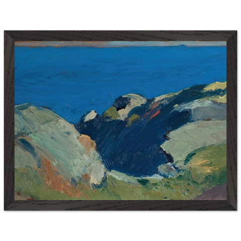 Rocks and Sea by Edward Hopper — Framed art print at Zephyeer