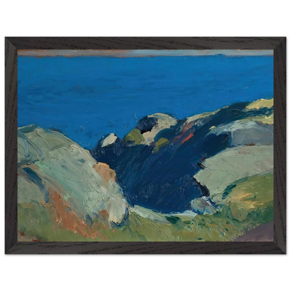 Rocks and Sea by Edward Hopper — Framed art print at Zephyeer