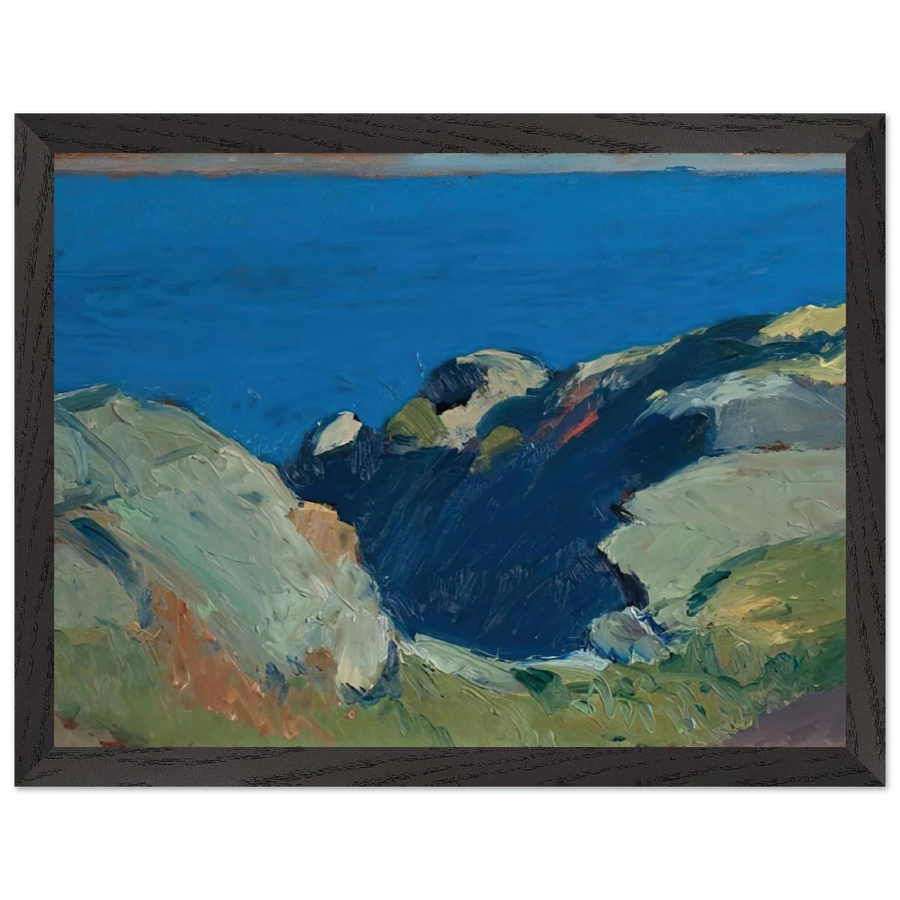 Rocks and Sea by Edward Hopper — Framed art print at Zephyeer