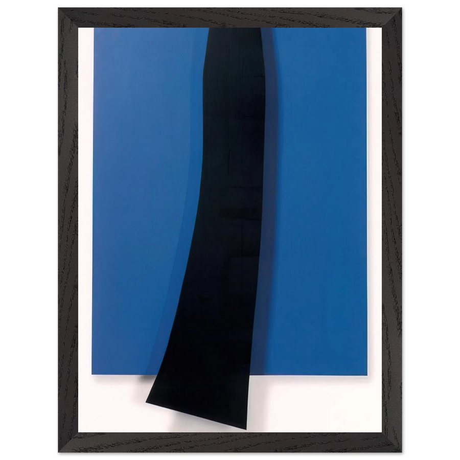 Black over Blue by Ellsworth Kelly — Framed art print at Zephyeer