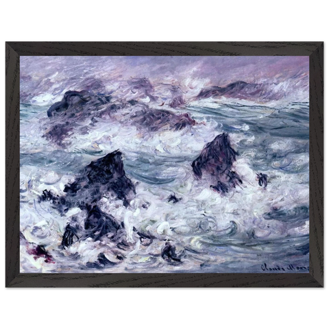 Storm at Belle-Ile by Claude Monet — Framed art print at Zephyeer
