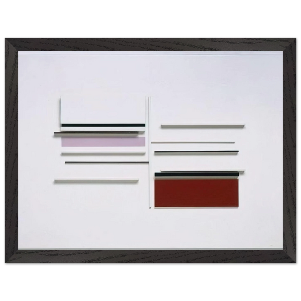 Abstract in White, Black, Indian and Lilac - 1957 by Victor Pasmore — Framed art print at Zephyeer