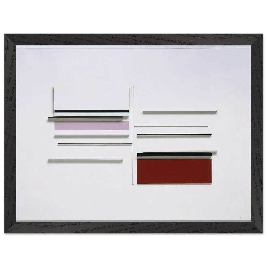 Abstract in White, Black, Indian and Lilac - 1957 by Victor Pasmore — Framed art print at Zephyeer