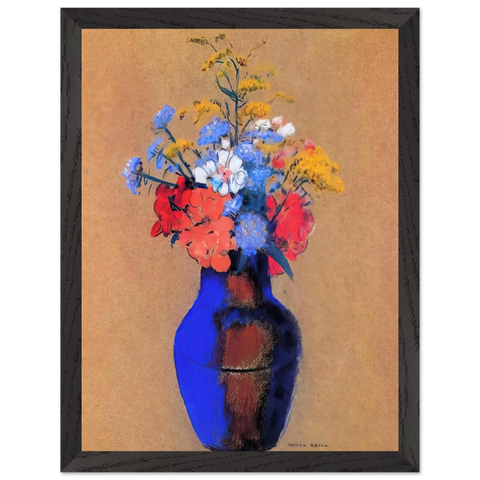 WILD FLOWERS IN A VASE by Odilon Redon — Framed art print at Zephyeer