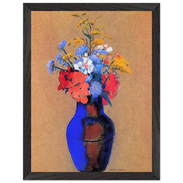 WILD FLOWERS IN A VASE by Odilon Redon — Framed art print at Zephyeer